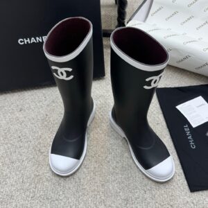 chanel rain boots for women