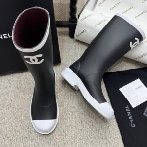 chanel rain boots for women