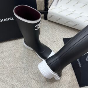 chanel rain boots for women