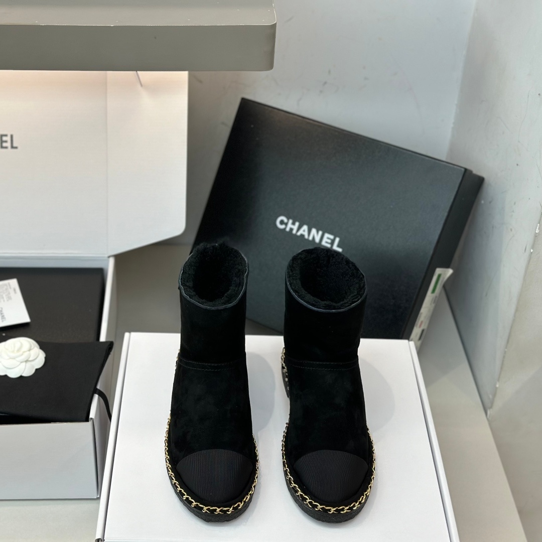 chanel mocassins shoes for women (copy) suede-sheepskin-snow-boots-side-view