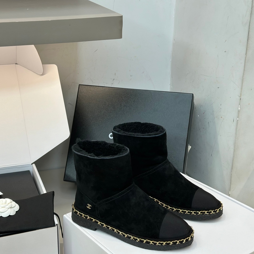 chanel mocassins shoes for women (copy) suede-sheepskin-snow-boots-side-view