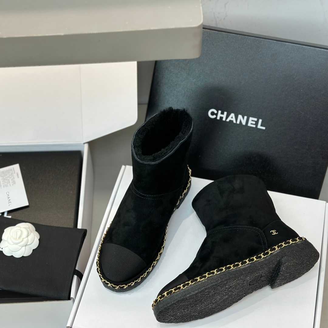 chanel mocassins shoes for women (copy) suede-sheepskin-snow-boots-side-view