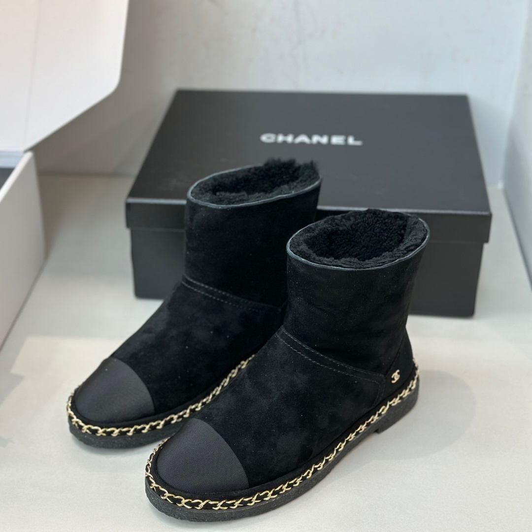 chanel mocassins shoes for women (copy) suede-sheepskin-snow-boots-side-view