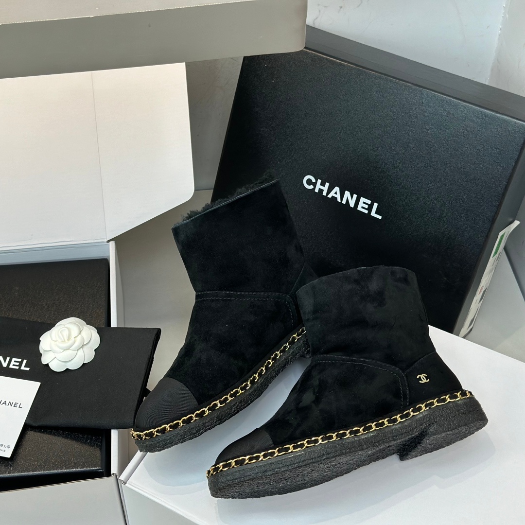 chanel mocassins shoes for women (copy) suede-sheepskin-snow-boots-side-view