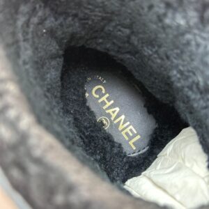 Chanel Style Sheepskin Snow Boots suede-sheepskin-snow-boots-side-view