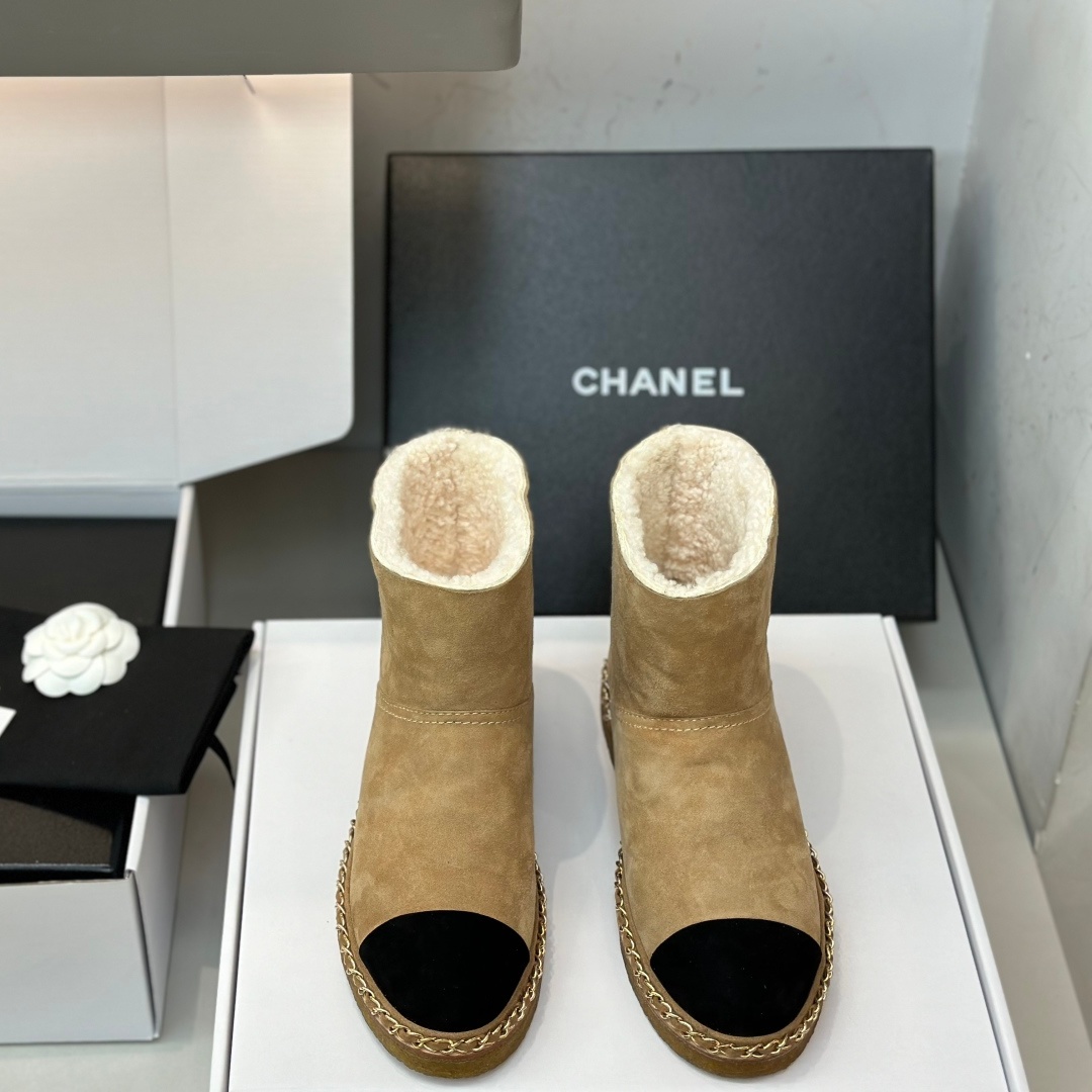 chanel mocassins shoes for women (copy) suede-sheepskin-snow-boots-side-view