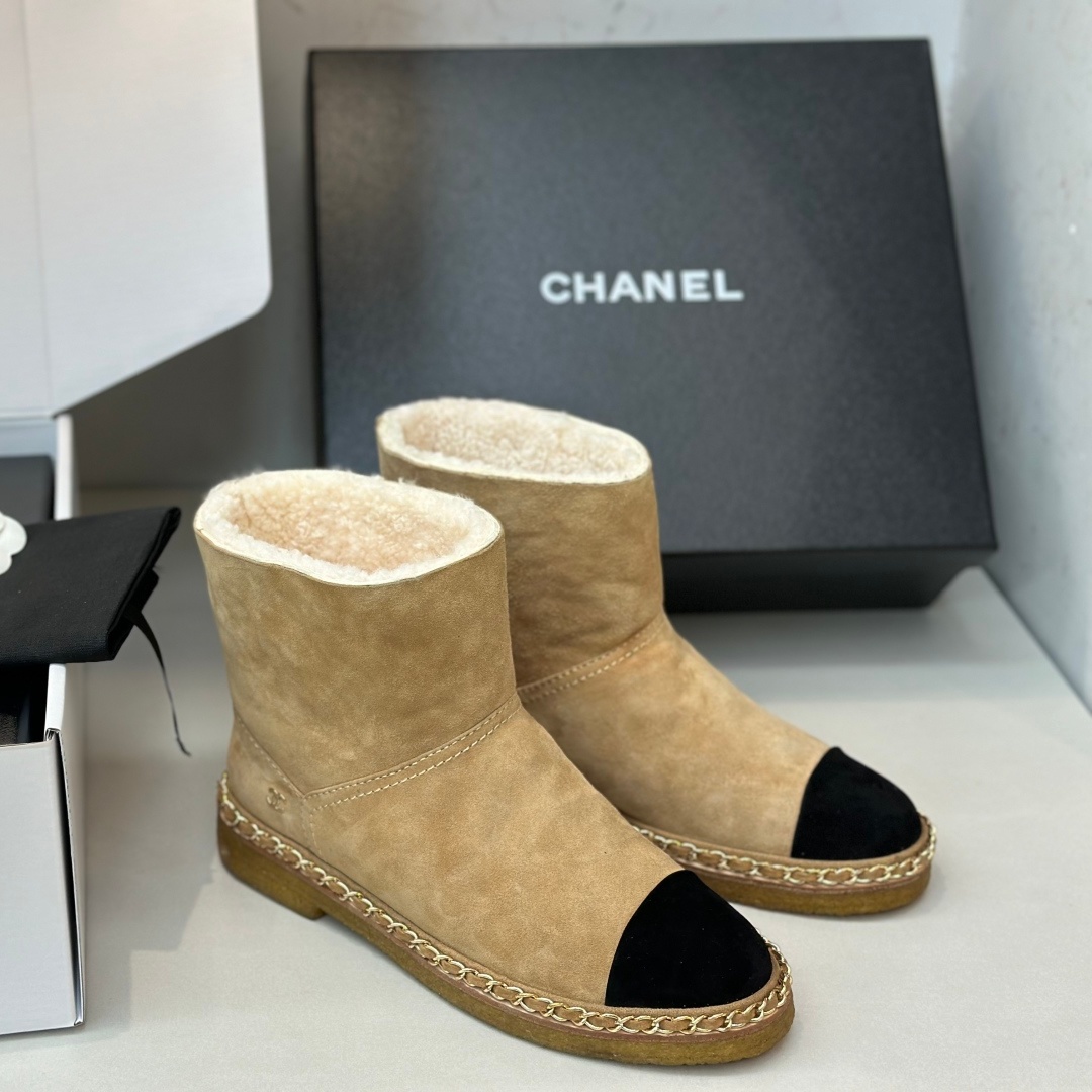 chanel mocassins shoes for women (copy) suede-sheepskin-snow-boots-side-view