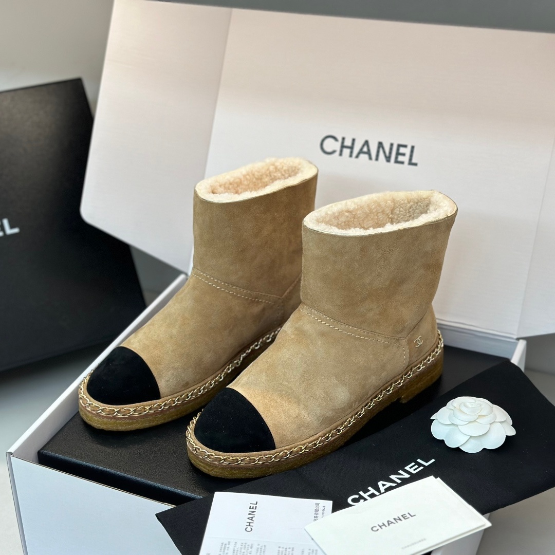 chanel mocassins shoes for women (copy) suede-sheepskin-snow-boots-side-view
