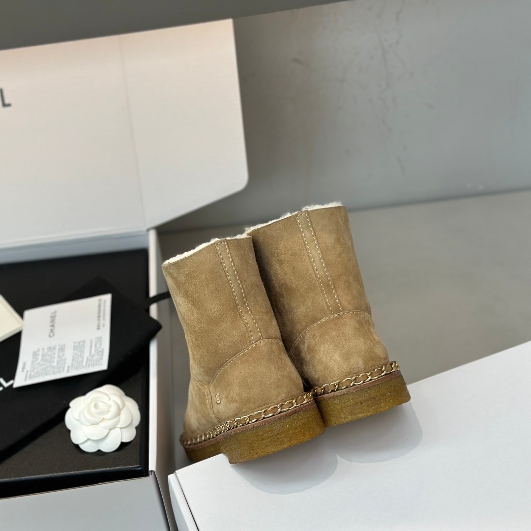 chanel mocassins shoes for women (copy) suede-sheepskin-snow-boots-side-view